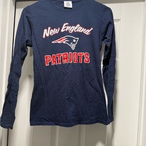 NFL New England Patriots Women’s Long Sleeve Tee - Navy and Red